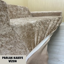 Parlak Kadife Kumaş Tekli Koltuk & Berjer Koltuk Kılıfı