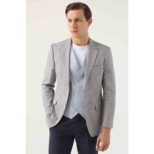 D'S Damat Ds Damat Slim Fit Bej Takim Elbise Kombinli 3HFY5KMBN0051