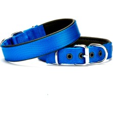 Doggie Softlu Dokuma Köpek Tasması 2,5 cm x 50 cm Mavi