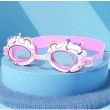 Unicorn Gökkuşağı Tek Boynuz At Figür Deniz Havuz Yüzücü Çocuk Kız Gözlük Kulak Tıkacı Ayarlı