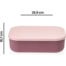 3 Adet Çok Amaçlı Organizer 3,2 L Kapaklı Gıda Eşya Takı Düzenleyici Saklama Kabı Pratik Hobi Kutusu