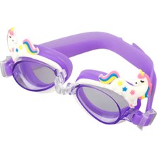 Unicorn Tek Boynuz At Figür Deniz Havuz Yüzücü Çocuk Kız Gözlük Kulak Tıkacı Ayarlı