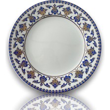 Dm Porselen Lacivert Desenli Porselen Tabak 25 cm