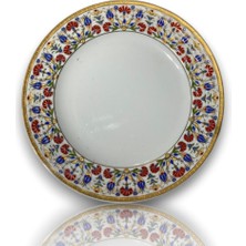 Dm Porselen Altın Karanfil Porselen Tabak 25 cm