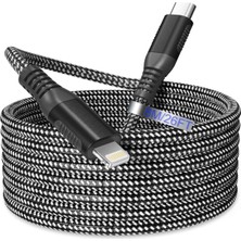 Lucatech  Apple iPhone 11 / 12 / 13 / 14 Uyumlu Örgülü Kırılmaz Lightning kablo