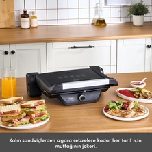 Karaca Gastro Classic Izgara ve Tost Makinesi Matte Black 6 Dilim Kapasiteli