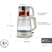 Karaca Glass Tea Xl 2 In 1 Cam Çay Makinesi Starlight