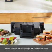 Karaca Future Essential Tost Makinesi Matte Black 1800 W 4 Dilim Kapasiteli