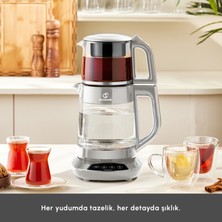 Karaca Çaysever 3 In 1 Konuşan Cam Çay Makinesi Su Isıtıcı ve Mama Suyu Hazırlama 1700W Starlight