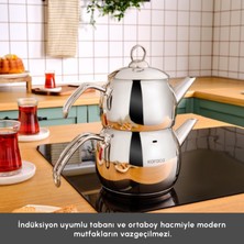 Karaca Belinay İndüksiyon Tabanlı Midi Metal Çaydanlık Takımı