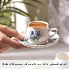 Karaca İznik Yeni Form 6 Kişilik Kahve Fincanı Takımı 100 ml