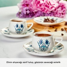 Karaca İznik Yeni Form 6 Kişilik Kahve Fincanı Takımı 100 ml