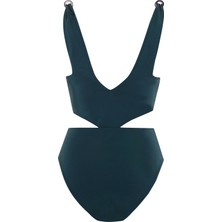 Düğüm Detay Koyu Yeşil Mayo