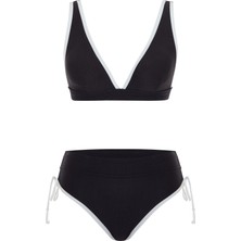 Aquella Dokulu Biyeli Lacivert Nadide Bikini Takım