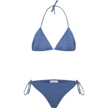 Aquella Lurex Fitilli Üçgen Bikini Takım