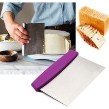 Pratikaı Çelik Hamur Kesici ve Kazıyıcı Spatula | Pasta ve Kek Dekorasyon Aparatı