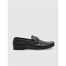 Cabani Hakiki Deri Siyah Erkek Loafer
