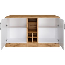 Helios Mutfak Alt Modül 2 Kapaklı -150 cm -Tezgah Dahil-Çok Amaçlı Dolap
