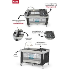 Kanz Sleepside +Plus Anne Yanı Park Yatak Siyah - Yatak