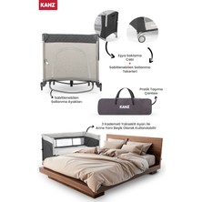 Kanz Sleepside +Plus Anne Yanı Park Yatak Siyah - Yatak