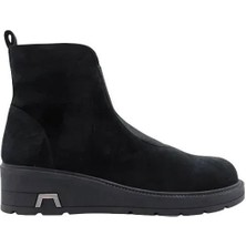 Pahabu Poletto  Hakiki Deri Sıyah Bot Düz  7318 94 S