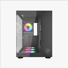 Mert Bilişim Mertbilişim Börüv1 Ryzen 5 1600 RX570 8gb 16GB Ram 512GB M2 SSD Akvaryum Oyuncu Kasası Masaüstü Bilgisayar