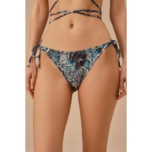 Suwen Green Snake Ince Bağcıklı Bikini Alt