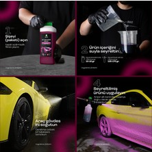 Grass Active Foam Magic 1L - Hızlı Köpüren Renk Değiştiren Fırçasız Oto Yıkama Şampuanı | Tüm Araçlar İçin | Araba Şampuanı | Oto Temizleyici | Köpük Şampuan 