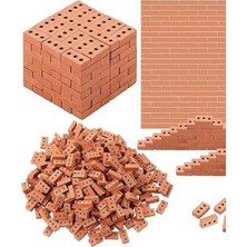 Minyatür Tuğla Orta Paket Inşaat Seti (Mozaik+Çimen)