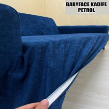 Babyface Kadife Kumaş 2 Adet Üçlü & Çekyat- 2 Adet Tekli Set Koltuk Kılıfı