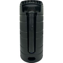 Always Teknoloji Karaoke Kablosuz Mikrofonlu Bluetooth Hoparlör Led Işıklı Taşınabilir Kablosuz Speaker