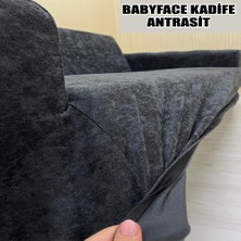 Babyface Kadife Kumaş 2 Adet Üçlü & Çekyat- 2 Adet Tekli Set Koltuk Kılıfı