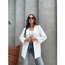 Beyaz Blazer Ceket