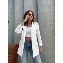 Beyaz Blazer Ceket