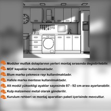 185  cm  Mutfak Dolabı YRKN185 97