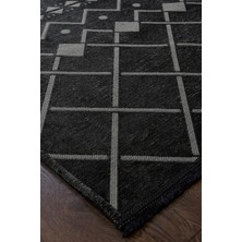 5081 Vals/ Yıkanabilir Kilim /kaymaz Taban Kilim / Mutfak Için Kilim/ Koridor Için Kilim/antrasit/kilim