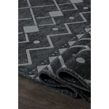 5081 Vals/ Yıkanabilir Kilim /kaymaz Taban Kilim / Mutfak Için Kilim/ Koridor Için Kilim/antrasit/kilim