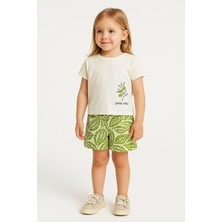 Nk Kız Bebek Alice Şort 1-4 Yaş Ekru