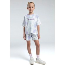 Rolypoly Kız Çocuk Batik Şortlu Takım 2-15 Yaş Lila