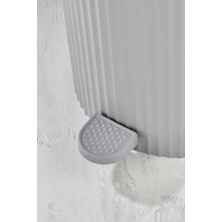 Este - Yuvarlak Pedallı Çöp Kovası - Çizgili Kapaklı - Banyo Mutfak