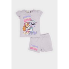 DeFacto %100 Pamuklu Paw Patrol Beli Lastikli Pijama Takımı Kız Bebek E4647A525HS
