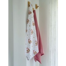%100 Pamuk 2'li Müslin Bebek Battaniye Seti Oeko-Tex Sertifikalı Müslin Örtü 80 x 90 cm