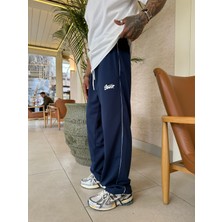 Şerit Detaylı Stwd Baggy Eşofman - Indigo