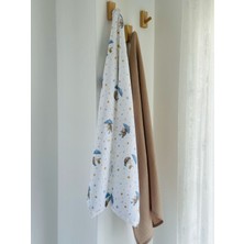 %100 Pamuk 2'li Müslin Bebek Battaniye Seti Oeko-Tex Sertifikalı Müslin Örtü 80 x 90 cm