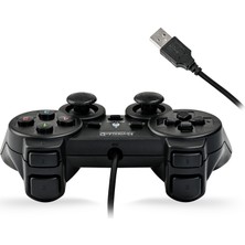 Kontorland Kablolu Pc Gamepad – D-Input & X-Input Destekli Titreşimli USB Oyun Kolu Siyah