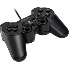 Kontorland Kablolu Pc Gamepad – D-Input & X-Input Destekli Titreşimli USB Oyun Kolu Siyah