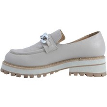 Poletto   Deri Krem Loafer Düz 318 20 V1