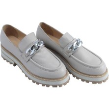 Poletto   Deri Krem Loafer Düz 318 20 V1