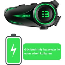 A50 5x Motor Kask Kulaklık Rgb Bluetooth Motosiklet Kulaklık Intercom 5 Kişi Eşleşme