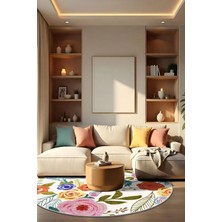 Şönil Halı, Makinada Yıkanabilir, Kaymaz Dokuma Taban, Modern & Dekoratif Tasarım FR828